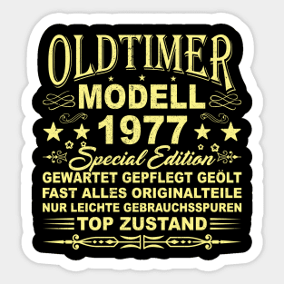 OLDTIMER MODELL BAUJAHR 1977 Sticker